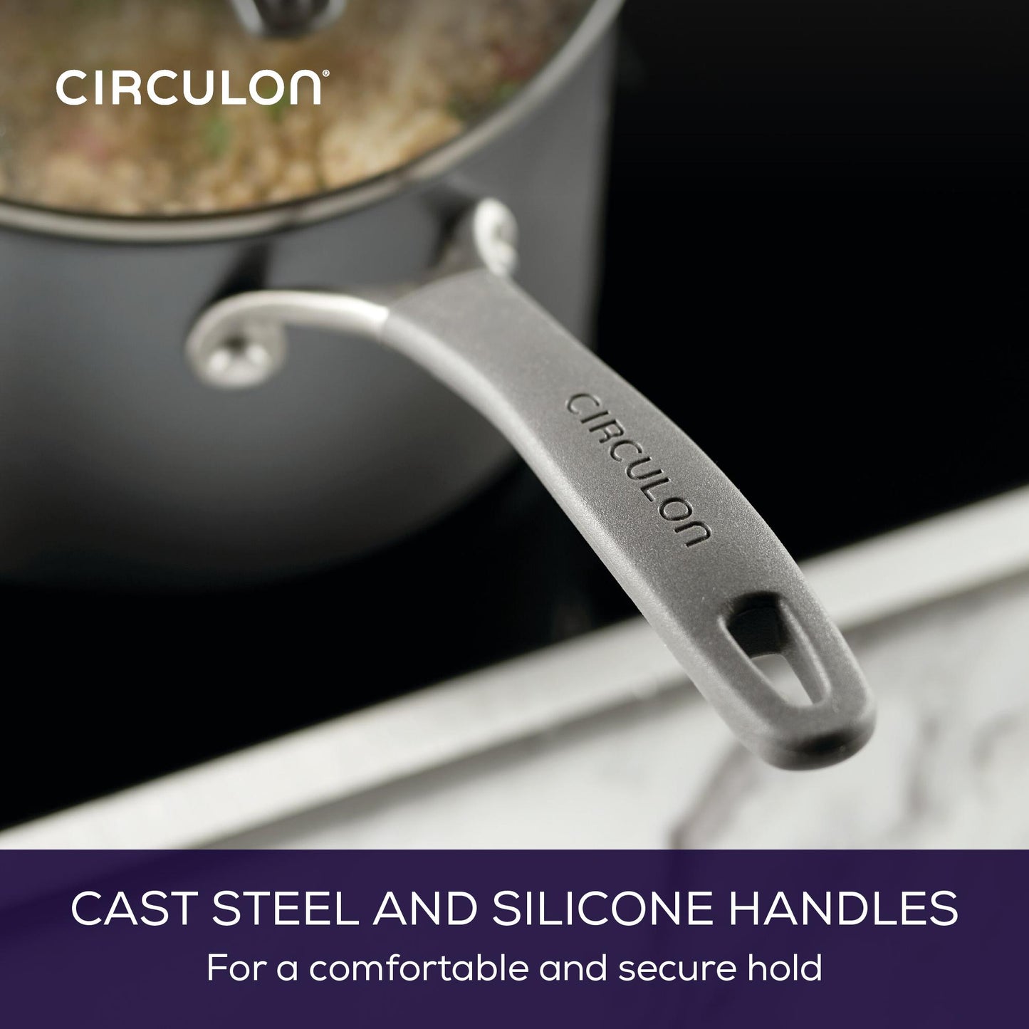 Circulon A1 ScratchDefense Extreme Non-stick Steelpan met Schenktuit & Deksel 18cm/2,8L