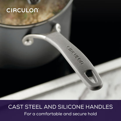 Circulon A1 ScratchDefense Extreme Non-stick Steelpan met Schenktuit & Deksel 18cm/2,8L