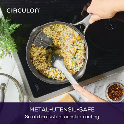 Circulon A1 ScratchDefense Extreme Non-stick Steelpan met Schenktuit & Deksel 18cm/2,8L