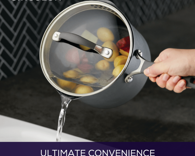 Circulon A1 ScratchDefense Extreme Non-stick Steelpan met Schenktuit & Deksel 18cm/2,8L