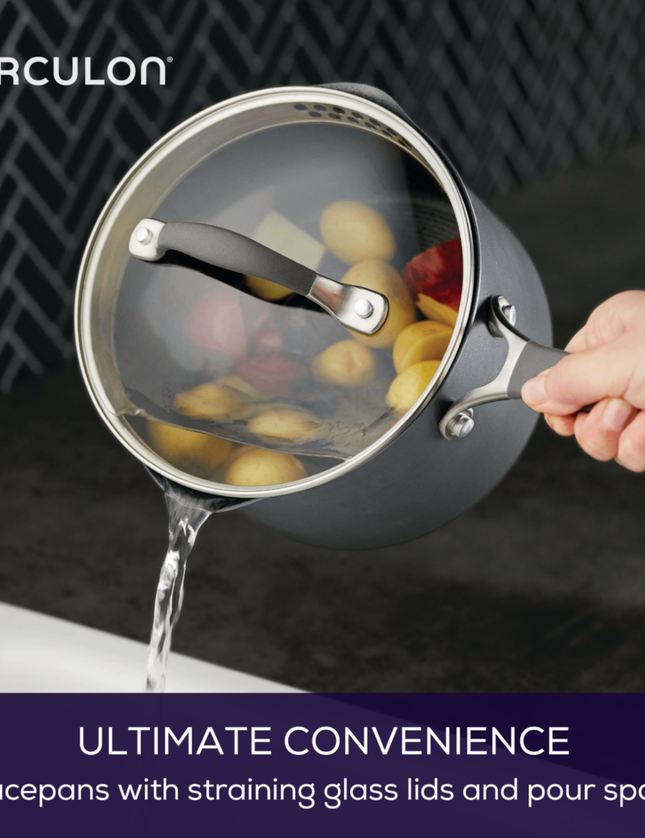 Circulon A1 ScratchDefense Extreme Non-stick Steelpan met Schenktuit & Deksel 18cm/2,8L