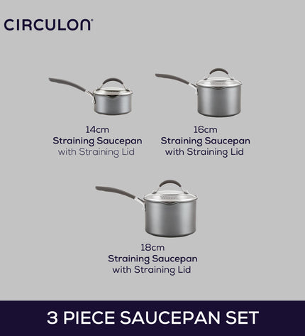 Circulon A1 ScratchDefense Extreme Non-stick Steelpannenset, 3-delig