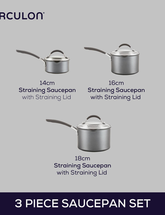 Circulon A1 ScratchDefense Extreme Non-stick Steelpannenset, 3-delig
