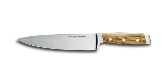 First Class Wood Koksmes met vingerbeschermer 21cm
