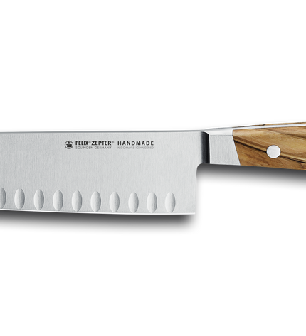 First Class Wood Holgeslepen Santoku mes 18cm