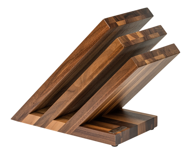 Felix Leeg magnetisch messenblok van walnoothout