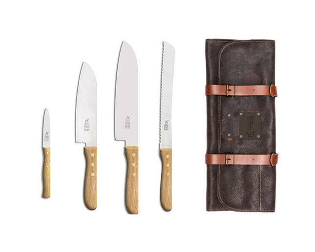 Set 4 koksmessen + kleine messenrol