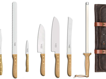 7 messen + aanzetstaaf + grote messenrol