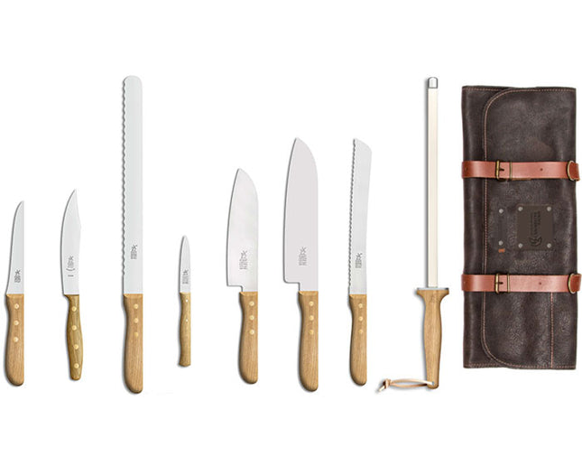 7 messen + aanzetstaaf + grote messenrol