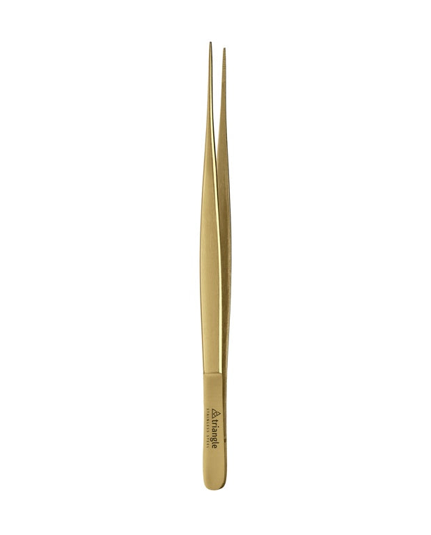 Triangle Keukenpincet recht - L 150mm - Goud - op kaart