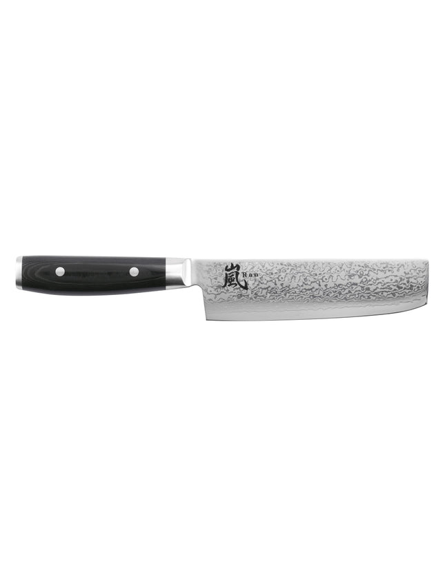 Yaxell Ran Nakiri mes - L 165mm - 69 laags roestvrij damast staal met canvas micarta heft