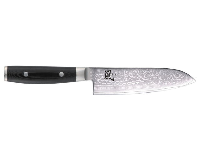Yaxell Ran Santoku mes - L 165mm - 69 laags roestvrij damast staal met canvas micarta heft