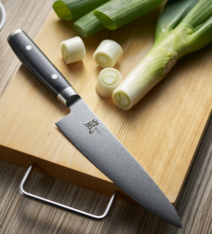 Yaxell Ran Santoku mes - L 165mm - 69 laags roestvrij damast staal met canvas micarta heft