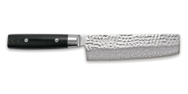 Yaxell Zen Nakiri mes - L 165mm - 37 laags roestvrij damast staal met canvas micarta heft