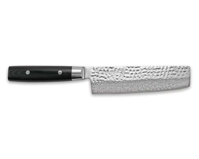 Yaxell Zen Nakiri mes - L 165mm - 37 laags roestvrij damast staal met canvas micarta heft