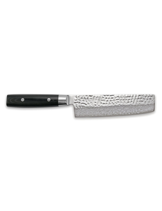 Yaxell Zen Nakiri mes - L 165mm - 37 laags roestvrij damast staal met canvas micarta heft