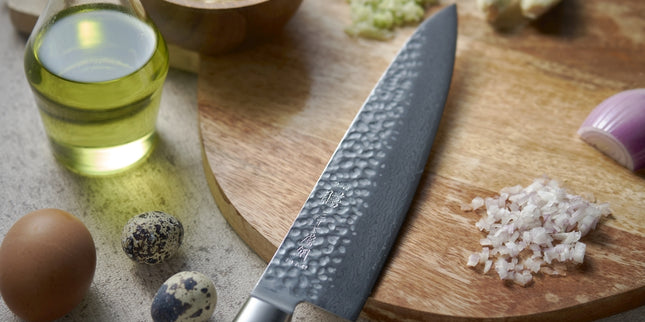Yaxell Zen Santoku mes - L 165mm - 37 laags roestvrij damast staal met canvas micarta heft